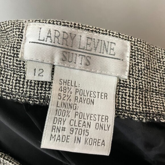 Vintage Larry Levine Slacks Women High Waisted Trousers Woven Office Retro Style - Picture 3 of 14